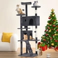 thumbnail image 1 of NiamVelo 70 inch Cat Tree Tower Furniture Cat Condo with Scratching Post for Indoor Kittens, Ashy, 1 of 8
