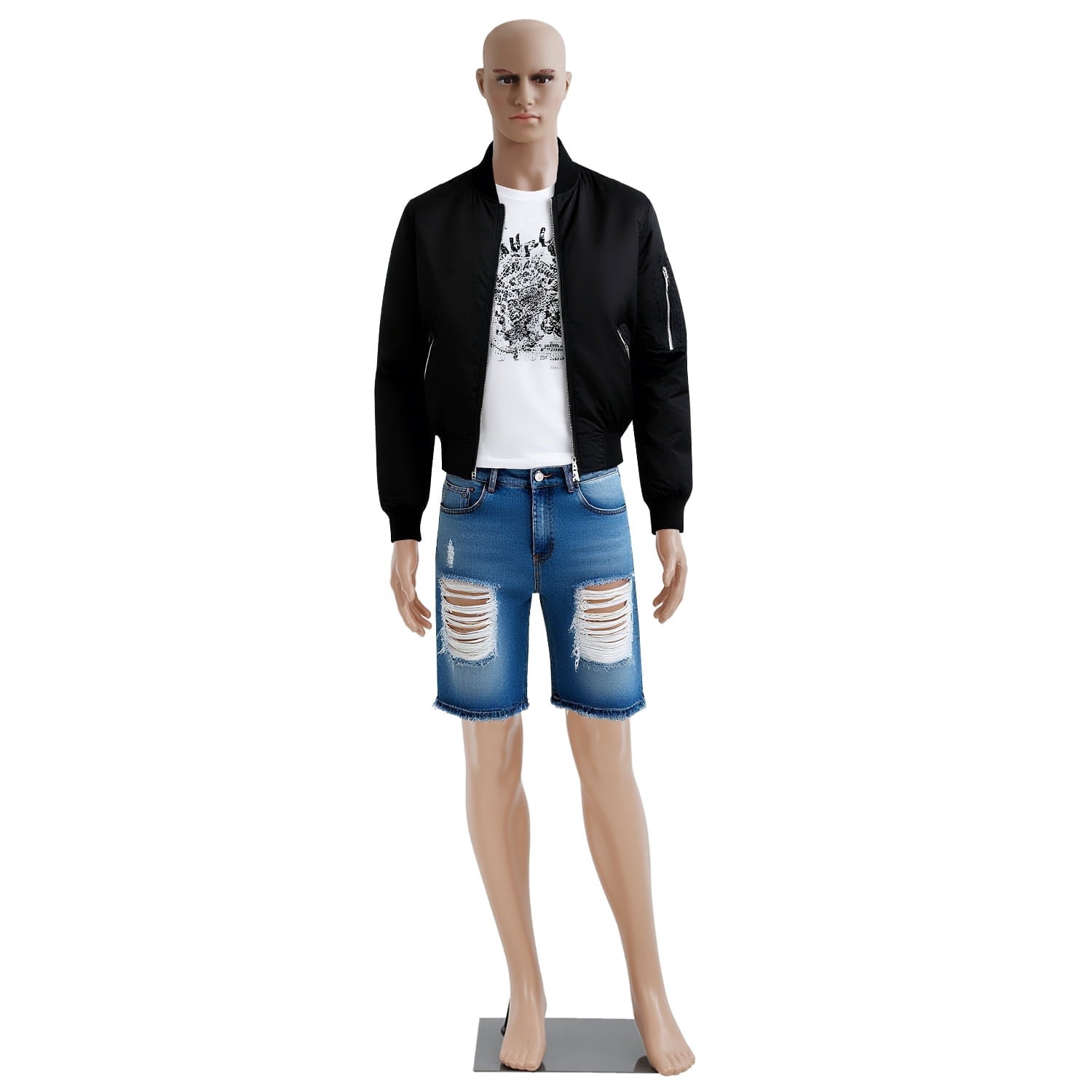 NiamVelo 73 Inch Male Mannequin Torso Full Body Manikin Dress Form Mannequin Stand Adjustable Mannequin Model Display with Metal Base