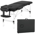 thumbnail image 1 of NiamVelo 73-in Aluminium Massage Table Portable Massage Bed  Adjustable Face Cradle with Carry Case, Maximum Weight 450LB, Black, 1 of 7