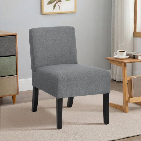 NiamVelo Armless Accent Chair for living room, Modern Side Chair Upholstered Chair Sofa Chair Gray Chair