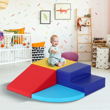 NiamVelo Baby Climb & Crawl Foam Play Set , 4-Piece Set Foam Climbing Blocks  Toddler Climbing Toys for Child Development, Motor Skills