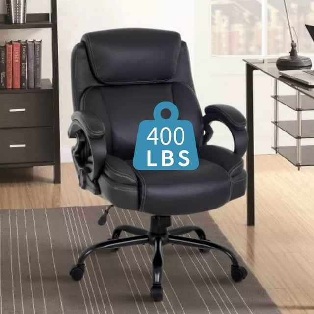 NiamVelo Big & Tall Office Chair, 400lbs, Ergonomic, PU Leather