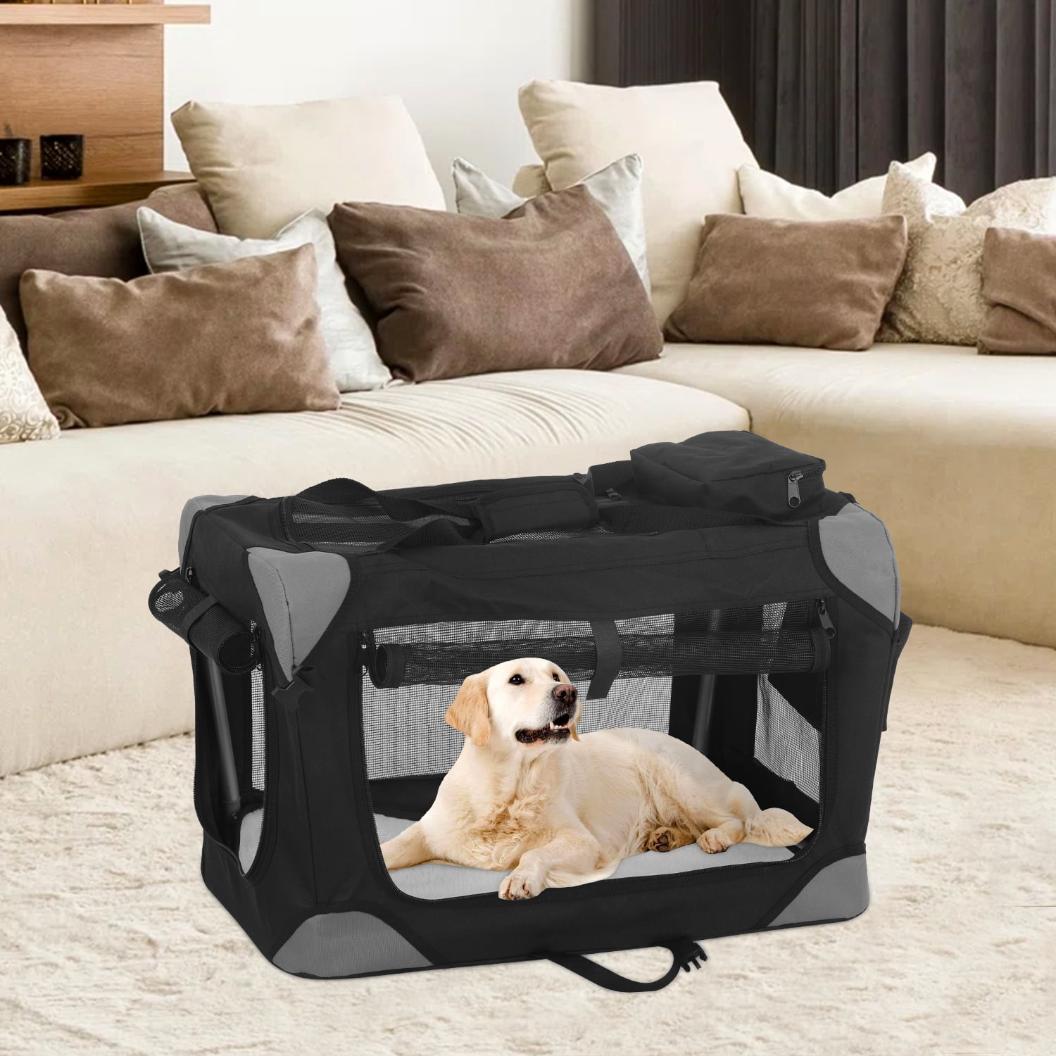NiamVelo Collapsible Dog Crate 36 inch Folding Soft Dog Kennel for ...