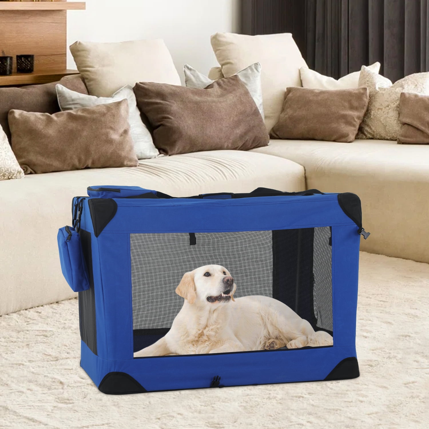 NiamVelo Collapsible Dog Crate 36 inch Folding Soft Dog Kennel for ...