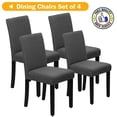 thumbnail image 1 of NiamVelo Dining Chairs Set of 4 Fabric Upholstered Kitchen Chairs Dining Room Chairs with Solid Wood Legs for Kitchen Restaurant and Living Room, Grey, 1 of 7