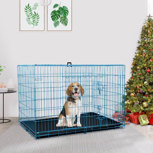 NiamVelo 36'' Medium Dog Crate Kennel, Extra Large, Folding Metal