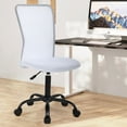 thumbnail image 1 of NiamVelo Executive Office Chair Armless Computer Chairs Adjustable Desk Chair with Lumbar Support for Teens Adults, White, 1 of 7