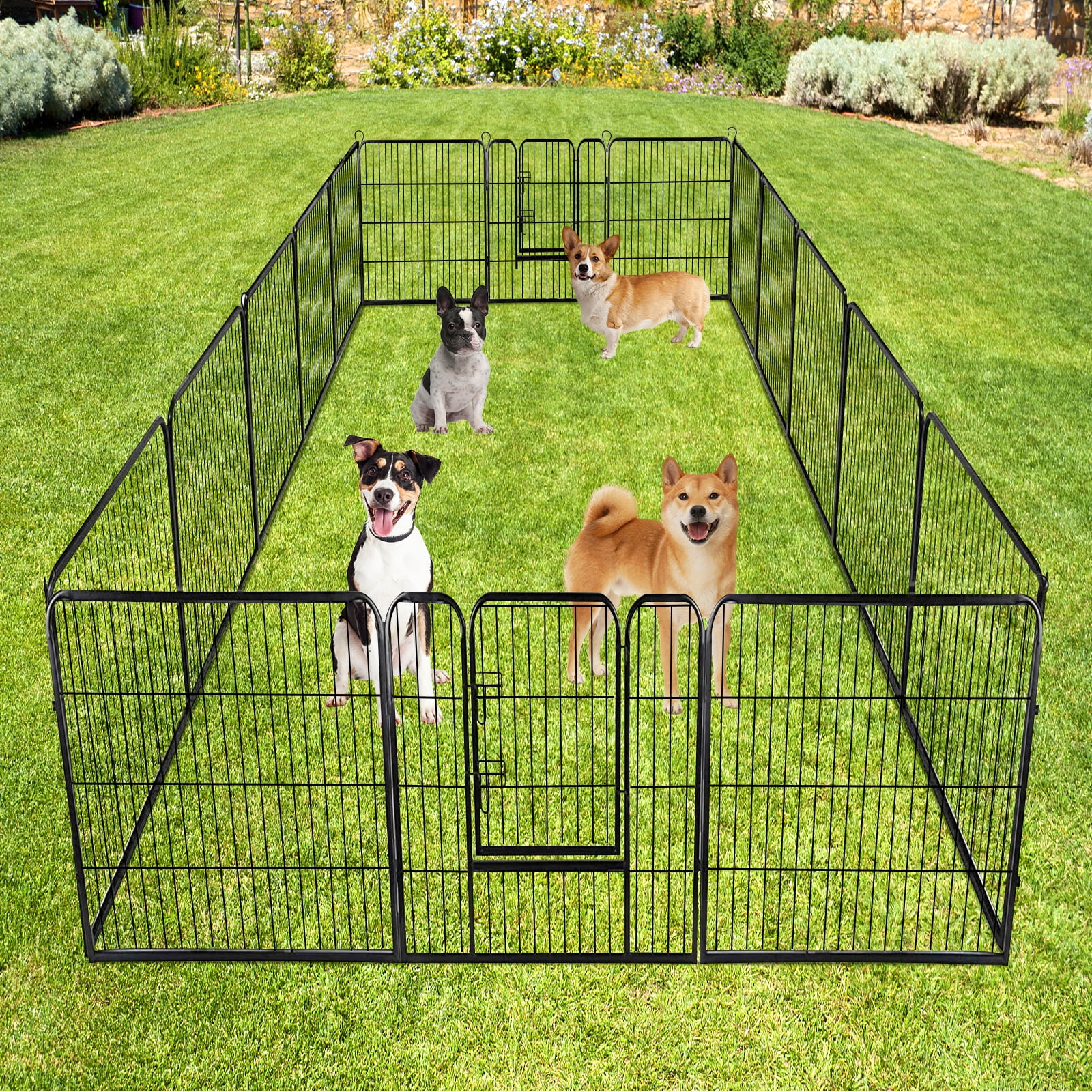 NiamVelo Extra Large Dog Playpen 16 Panels 40 Inch Heavy Duty Dog Pen