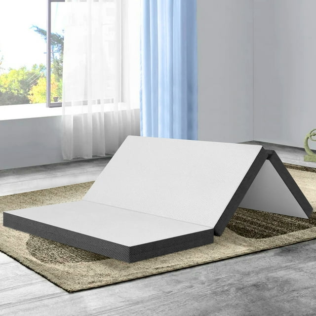 NiamVelo Full Size 4 inch Memory Foam Tri-fold Portable Mattress for ...