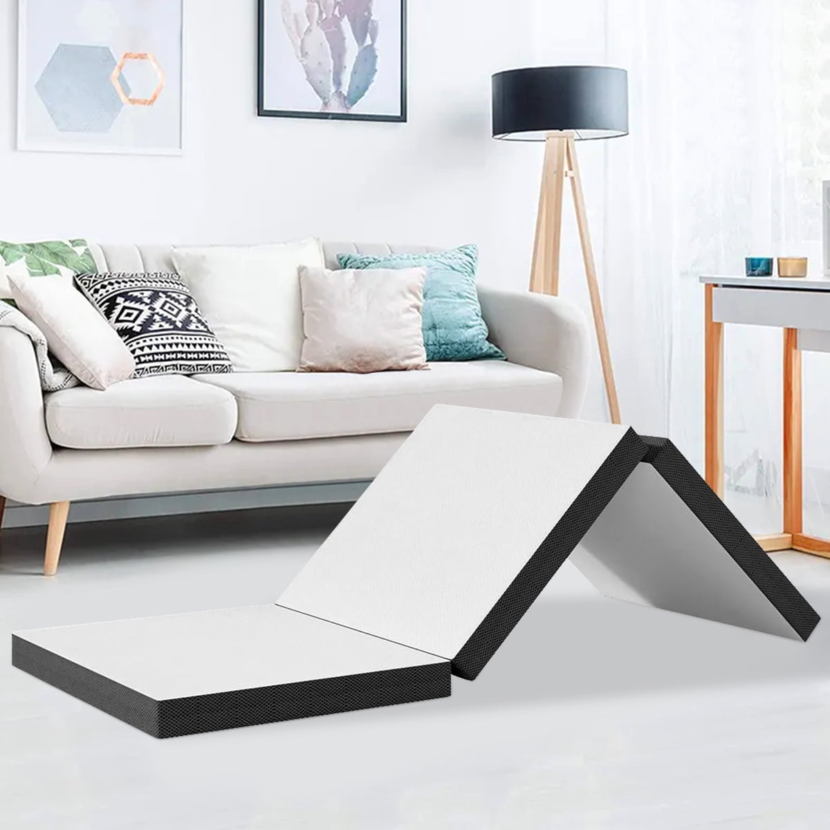 NiamVelo Folding Mattress, 4 inch Memory Foam Tri Folding Mattress