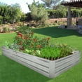 NiamVelo 8x4x1FT Metal Raised Garden Bed for Veggies, Flowers, Herbs