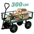 thumbnail image 1 of NiamVelo Garden Cart Garden Wagon Carts Heavy Duty Steel Garden Utility Carts with Removable Side and Wheels, Beach Lawn Dumping Yard Cart for Outdoor, Green, 1 of 8