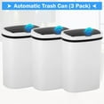 thumbnail image 1 of NiamVelo Kitchen Trash Can with Lid, 13 Gallon Garbage Can Automatic Trash Can  for Bedroom Bathroom Home Office, White （3 Pack）, 1 of 7
