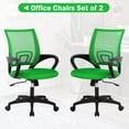 thumbnail image 1 of NiamVelo Mesh Office Chair Computer Desk Chair for Adults, Mid Back Rolling Chair Cheap office chairs with Lumbar Support Armrest for Home Office,Green（2 Pack）, 1 of 10