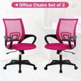 thumbnail image 1 of NiamVelo Mesh Office Chair Computer Desk Chair for Adults, Mid Back Rolling Chair Cheap office chairs with Lumbar Support Armrest for Home Office,Pink（2 Pack）, 1 of 10