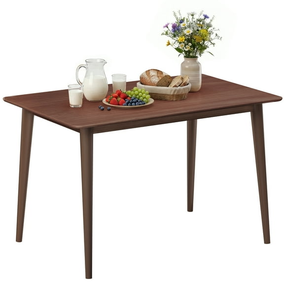 NiamVelo Modern Kitchen Table, 47inch Wood Dining Table Rectangular Dining Room Table Fit for 4, Espresso