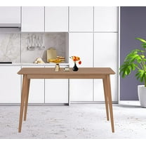 NiamVelo Modern Kitchen Table, 47inch Wood Dining Table Rectangular Dining Room Table Fit for 4, Natural