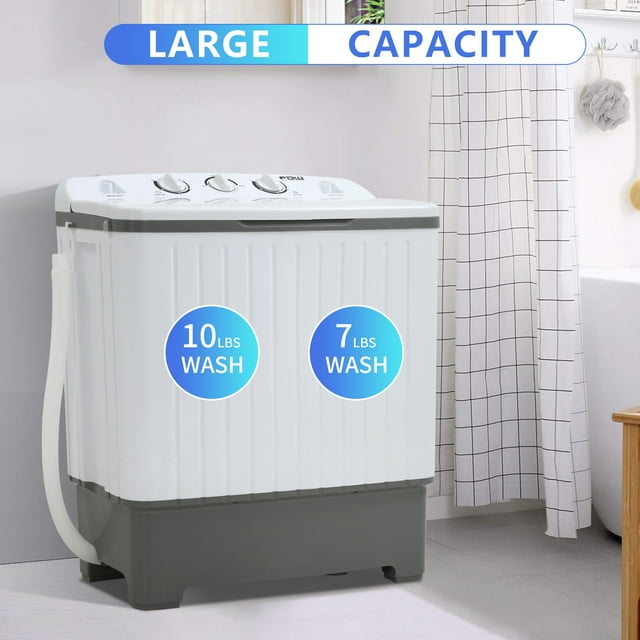 NiamVelo Portable&Automatic Washing Machine 10lbs Capacity Twin Tub