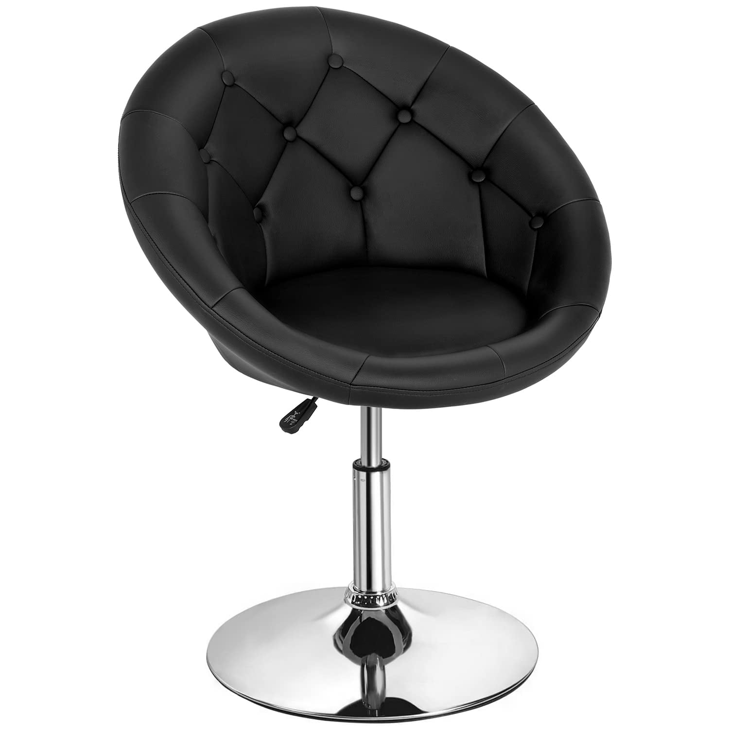 NiamVelo Swivel Vanity Chair with Back, Modern Height Adjustable Makeup ...