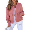 thumbnail image 1 of Niaviben Bomber Jacket Women Crop Jackets for Women Warm Jackets for Women Womens Fall Jackets Long Wool Coat Women Womens Pea Coats Winter Long Wool Winter Coats for Women Pink XL, 1 of 4
