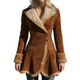 thumbnail image 1 of Niaviben Fur Lined Coat Fuzzy Jackets for Women Warm Jackets for Women Womens Jackets Trendy Women Jacket Women Womens Fall Jacket Brown XL, 1 of 8