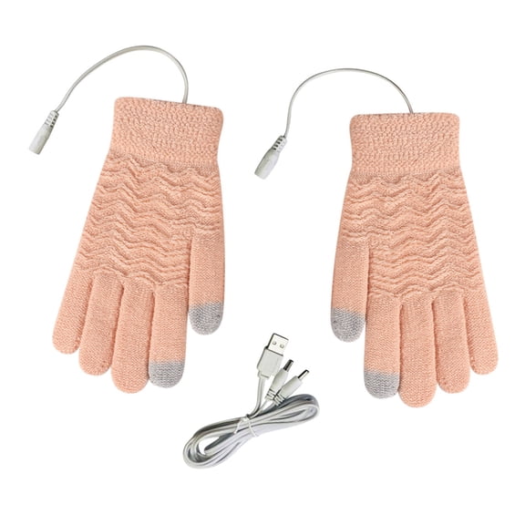 Niaviben Hiking Gloves Exercise Gloves Fleece Gloves Wool Liner Gloves Work Gloves Winter Clothes for Women Winter Gloves Orange One Size