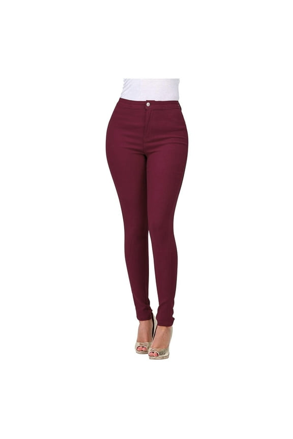Jean Leggings Butt Lifting Jeans Jean Shorts Womens High Waisted Slim-leg Ankle Jegging High Pants for Women Loose Fit Women's Work Pants Cowgirl Pants Pantalon Mujer Red 3XL