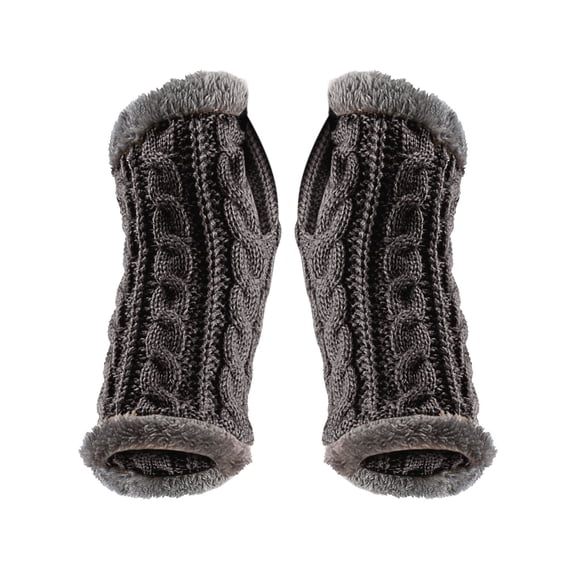 Niaviben Knit Gloves Fingerless Gloves for Women Wrist Warmers Thermal Gloves for Women Winter Gloves for Women Elbow Length Gloves Snow Gloves Dark Gray One Size