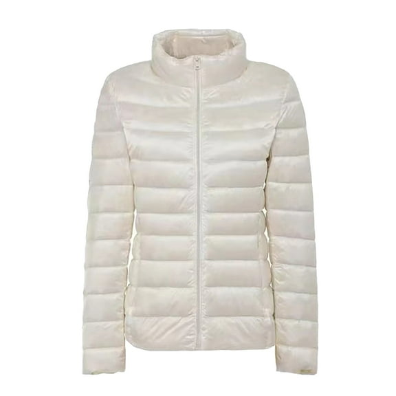 Niaviben Lightweight Puffer Jacket Women Cropped Puffer Jacket Women Quilted Jackets for Women Puffy Jackets for Women with Hood Winter Coat for Women Jackets Women Puffy Jackets Women White XL