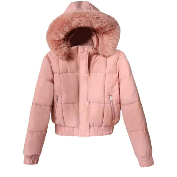Niaviben Lightweight Puffer Jacket Women Cropped Puffer Jacket Women Womens Insulated Down Jacket Puffy Jackets Women Puffy Jackets Womens Fall Jackets Warm Jackets for Women Pink M