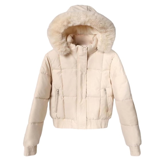 Niaviben Lightweight Puffer Jacket Women Cropped Puffer Jacket Women Womens Insulated Down Jacket Women Jackets Womens Jackets Casual Puffy Jackets Women Womens Fall Jackets White L