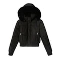 thumbnail image 1 of Niaviben Lightweight Puffer Jacket Women Cropped Puffer Jacket Women Womens Insulated Down Jacket Womens Winter Coats Long Puffy Coat Women Puffer Coat Women Ladies Winter Coats Black L, 1 of 4