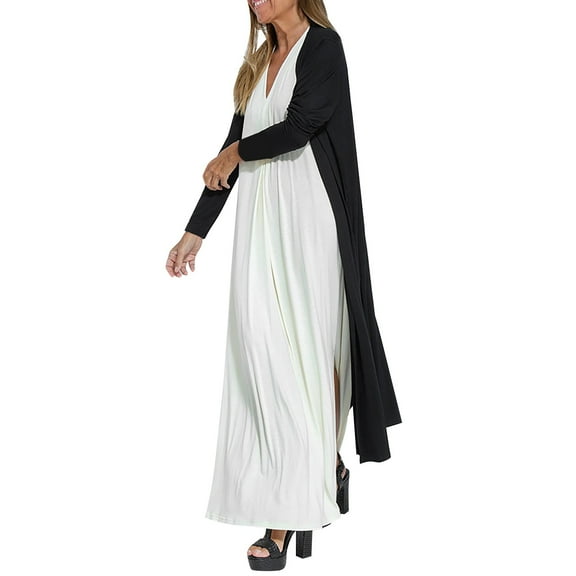 Niaviben Long Cardigans for Women Floor Length Cardigans for Women Light Weight Cardigan Women Womens Jackets Casual Long Sweater Cardigan Women Womens Sweater Knit Sweater Black L