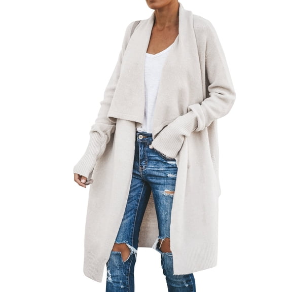 Niaviben Long Cardigans for Women Soft Cardigans for Women Light Weight Cardigan Women Fall Cardigan for Women Womens Jackets Casual Gray XL