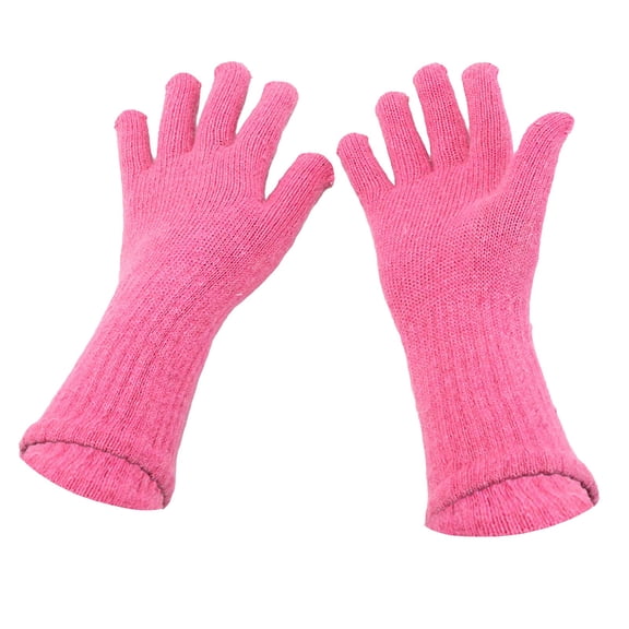 Niaviben Long Gloves Mens Gloves Arm Warmers Snow Gloves Wrist Warmers Fingerless Gloves for Women Winter Gloves Hot Pink A