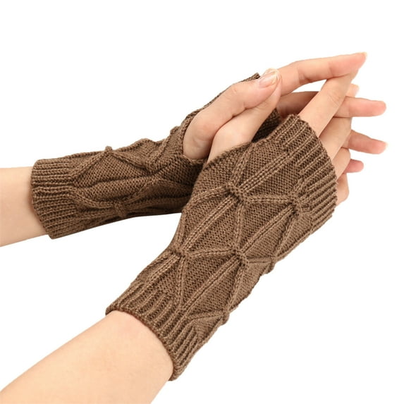 Niaviben Long Gloves Mens Gloves Winter Gloves Fingerless Gloves for Women Elbow Length Gloves Snow Gloves Knit Gloves Khaki One Size