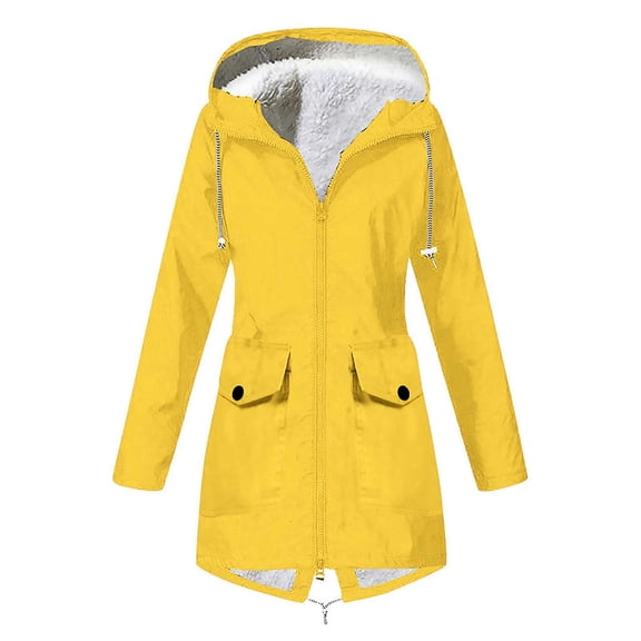Niaviben Long Puffer Coat Women Puffer Jacket Womens with Hood Warm Winter Coats for Women Jackets Puffy Jackets Women Winter Coat Women Warm Jackets for Women Yellow S