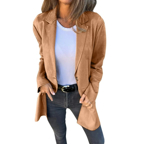 Niaviben Pea Coat Lapel Coat Winter Long Coats for Women Coats for Women Womens Winter Coat Jackets for Women Trendy Womens Jackets Brown S