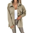 thumbnail image 1 of Niaviben Pea Coat Women Lapel Coat Long Pea Coats for Women Womens Jackets Casual Womens Jackets Casual Jackets for Women Coat for Women Khaki 3XL, 1 of 5