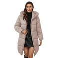 thumbnail image 1 of Niaviben Puffer Jacket Womens with Hood Long Puffer Coat Women Cold Weather Coats for Women's Winter Jacket Ladies Winter Coats Women Jacket Womens Winter Coats Khaki 3XL, 1 of 9