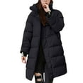 thumbnail image 1 of Niaviben Puffer Jacket Womens with Hood Long Puffer Coat Women Plus Size Puffer Jacket Women Long Winter Coats for Women Winter Coat Women Puffer Jacket Women's Winter Jacket Black L, 1 of 5