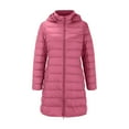 thumbnail image 1 of Niaviben Puffer Jacket Womens with Hood Zip Up Jackets for Women Long Puffer Coat Women Jackets for Women Womens Fall Jackets Women's Jackets Women Jacket Red 1 3XL, 1 of 4