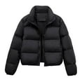 thumbnail image 1 of Niaviben Quilted Jackets for Women Cropped Puffer Jacket Women Cold Weather Coats for Women Womens Jackets Casual Women's Casual Jackets Womens Puffy Jackets Puffy Jacket Black L, 1 of 9