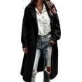 thumbnail image 1 of Niaviben Single Breasted Pea Coat Pea Coats for Women Winter Pea Coats for Women Womens Shirts Dressy Casual Long Pea Coat for Women Long Wool Coat Women Jacket Women Black L, 1 of 5