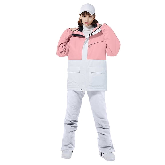 Niaviben Ski Sets for Women Snowboard Jacket Woman Thermal Set Womans Ski Jacket Ski Wear Women Skiing Clothes for Women Skiing Jacket Women Purple XL