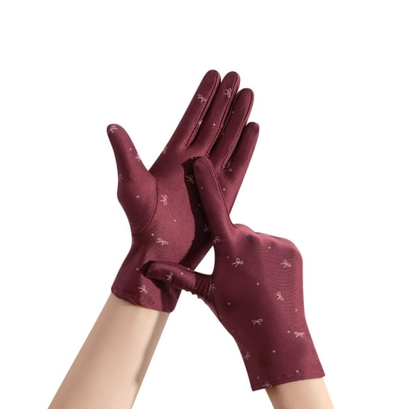 Niaviben Snow Gloves Safety Gloves for Men Mens Gloves Ski Gloves Women Warm Gloves Womens Gloves with Touchscreen Fingers Wine One Size