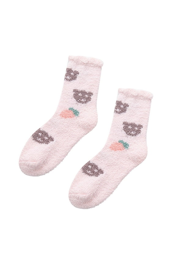 Thick Fuzzy Socks Warm Fuzzy Socks for Women Mid Calf Socks Women Socks for Men Socks for Women Men's Socks F One Size