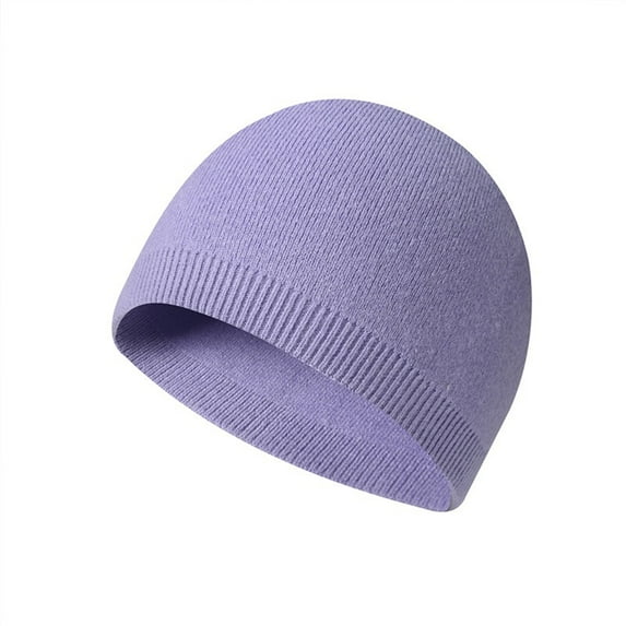 Niaviben Thin Beanie Knit Hat Skull Cap Funny Hats Brimless Caps for Women Newsboy Hat Paperboy Hat Purple One Size