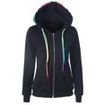 thumbnail image 1 of Niaviben Travel Hoodie Thin Zip Up Hoodie Women Baggy Hoodie Womens Hoodie Women Jackets Coats for Women Sports Jackets for Women Black 2XL, 1 of 1