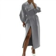 thumbnail image 1 of Niaviben Tweed Coat Pea Coats for Women Long Peacoat Women Jackets Women's Casual Jackets Women's Jacket Long Pea Coat for Women Gray S, 1 of 5